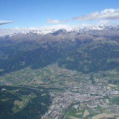 Flugwegposition um 11:50:04: Aufgenommen in der Nähe von Gemeinde Tristach, 9900, Österreich in 2616 Meter